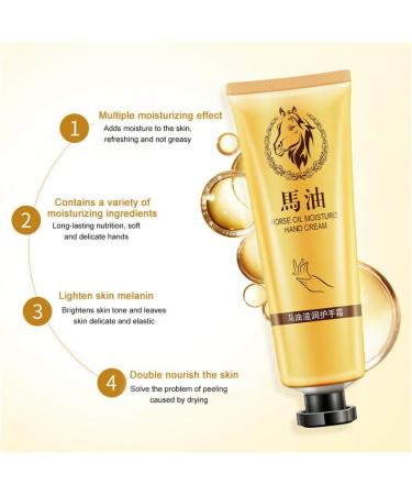 Merkts Horse oil hand cream anti-aging moisturizing whitening lotion horse oil dry foot cream 30ml winter anti-drying moisturizing nourishment - Buy Online on GoSupps.com