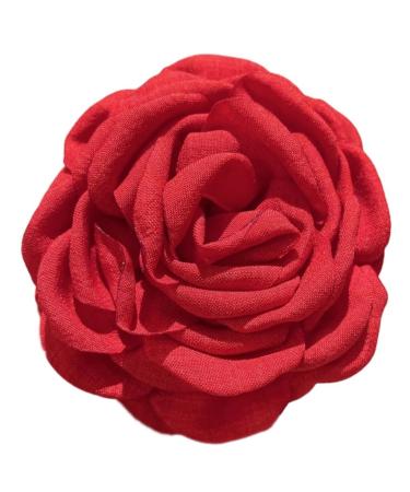 Limtula Fabric Rose Hair Clip Sweet Ballet Bowknot Hairpin Hair Styling Decors for Thin Hair Korean Style Headpiece Red flower clip