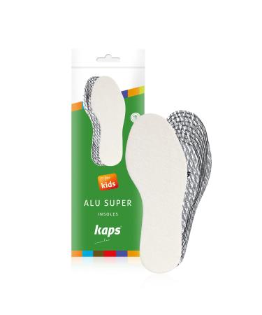 Kaps Alu Super Kids  Winter Shoe Insoles for Children  Insulation and Warmth  Cut to Size  Cut to Fit  Made in Europe  1 Pair