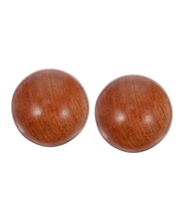 2 pieces of health ball handball handmade balls Hand massage devices tight muscle massager handle strong trainer adult fitness balls health care balls red brown 5x5x5cm