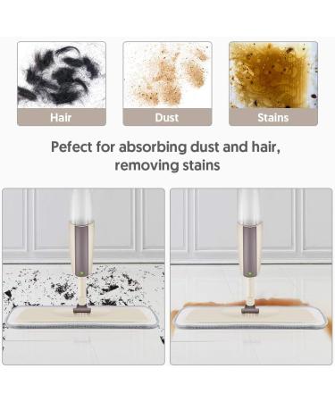 3 Pack Reusable Microfiber Spray Mop Pads - Washable Flat Replacement Heads for Dust, Wet or Dry Floor Cleaning - Grey - Buy Online on GoSupps.com