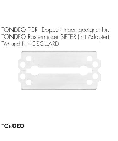 TONDEO Razor Blades TCR+ | 10x10 Stainless Double Blades for TONDEO Razors | Premium Master Craftsmanship - Buy Online on GoSupps.com