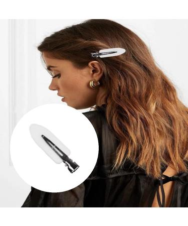 No Bend Hair Clips 10 Pcs - No Crease Makeup Hair Clip for Fashionable Hairstyles - White - Buy Online on GoSupps.com