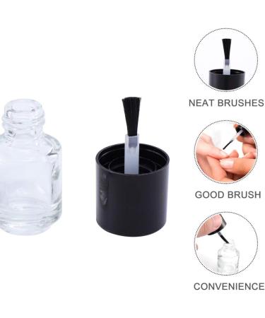 Solustre 15Pcs 5ml Refillable Empty Nail Polish Bottles with Brush - Transparent Glass Nail Art Containers for DIY Manicure - Buy Online on GoSupps.com