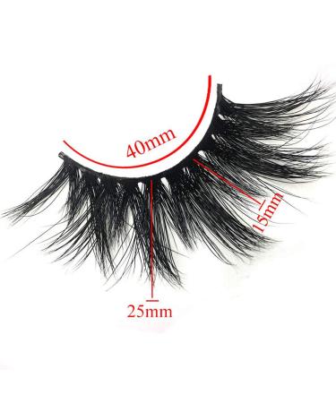 GOO GOO 3D Mink Eyelashes - 25mm Dramatic Long Siberian Mink Lashes - Handmade, Reusable False Eyelashes for Natural Layered Look - 1 Pair - Buy Online on GoSupps.com