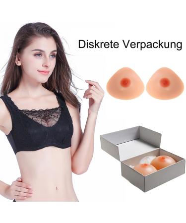 Festina Triangle Silicone Breast Forms - Mastectomy Enhancer Crossdresser & Transgender Bh Pad - DD Cup (1200g/Couple) - Buy Online on GoSupps.com