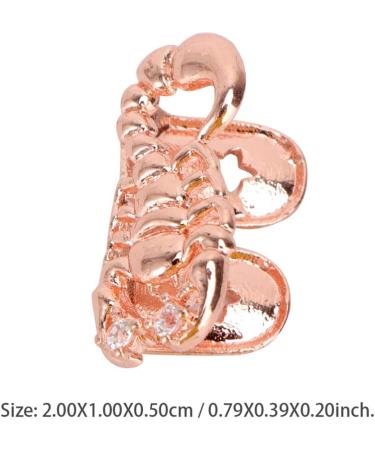 PLAFOPE 1pc Scorpion Single Braces Decor Removable Tooth Caps Scorpion Shaped Accessories Gold 14k 2X1cm Golden - Buy Online on GoSupps.com