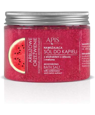 APIS Watermelon Refreshment Hydrating Bath Salt - Intensive Hydration & Refreshing Melon Scent - 650g | International Shipping Available - Buy Online on GoSupps.com