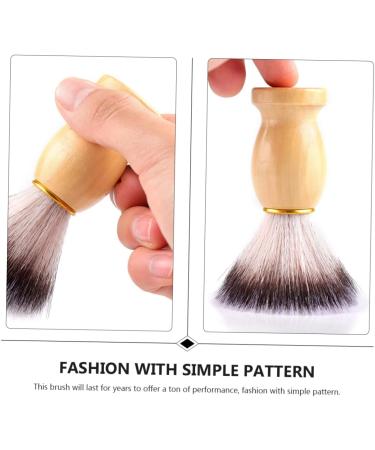 Angoily Vintage Wooden Handle Shaving Brush - Eco-Friendly Beard & Razor Brush for Men | Premium Roof Hair & Synthetic Fiber - Buy Online on GoSupps.com