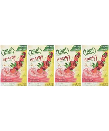 True Citrus True Lemon Energy Wild Cherry Cranberry 6 Packets 0.57 oz (16.2 g)