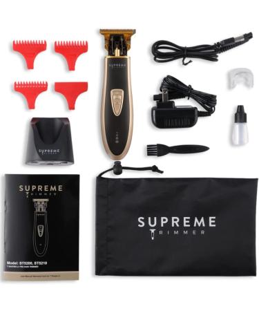 Supreme Trimmer ST5210 Men's Hair Clipper - Professional Cordless Barber Liner for Beard & Hair - Gold T-Shaper Li with Extra Blade - Buy Online on GoSupps.com