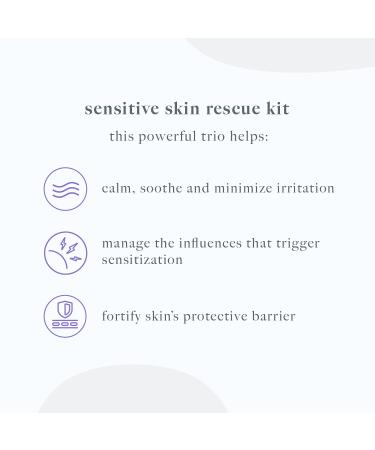 Dermalogica Sensitive Skin Rescue Kit: Face Wash, Toner, Moisturizer - Calm, Soothe, Minimize Irritation - Buy Online on GoSupps.com