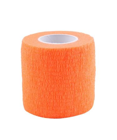 Self Adhesive Bandage Fydun 5 Rolls/Set Waterproof Self Adhesive Bandage Tape Finger Joints Wrap Sports Care(Orange)