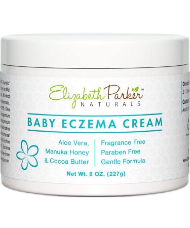 Baby Eczema Cream for Face & Body - Organic and Moisturizing Eczema Lotion with Manuka Honey Aloe Vera and Shea Butter - Relieves Cradle Cap  Diaper Rash  Redness  Dry and Itchy Skin (4 oz) 4 Ounce (Pack of 1)