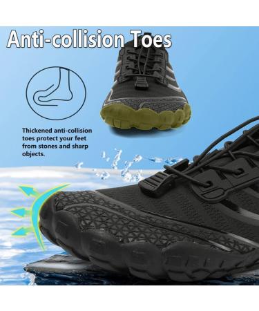 Ziitop Barefoot Shoes for Men & Women | Fast-Dry Water Shoes for Beach Pool & Surfing | Unisex Aquasocks in Black (EU 36-46) - Buy Online on GoSupps.com