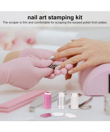 Minkissy 6-Piece Nail Art Silicone Stamp Set - Clear Nail Stamper & Scraper for Perfect Manicure - Buy Online on GoSupps.com
