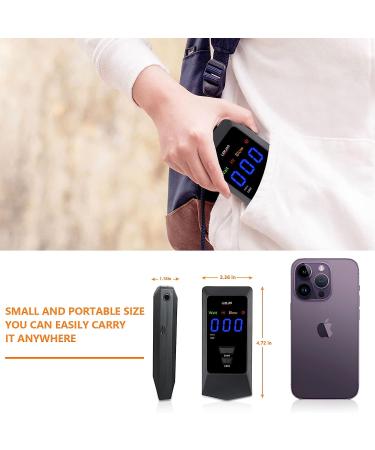 LAMJAD Breathalyzer D900 Digital LED Screen USB Charger Professional Alcohol Tester Breathalyzer with 8 mouthpieces semiconductor sensors - Buy Online on GoSupps.com