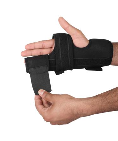 Boxer Finger Splint with Padded Support Brace for Fractures - Medium Size, Fits Left or Right Hand - Ring and Little Finger Protection - Removable Splint Included (1 Pack) - Buy Online on GoSupps.com
