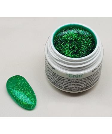 5ml UV Exclusiv glitter gel green