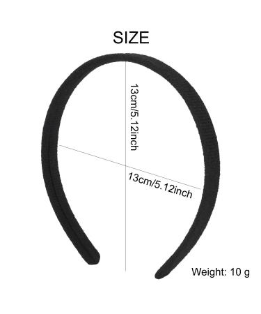 20 Pieces Monochrome Black Fabric Covered Elastic Hair Bands for Women - DIY Tiara & Crown Accessories - Buy Online on GoSupps.com