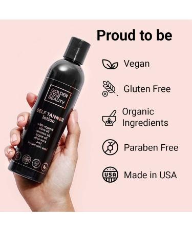 Organic Self Tanning Lotion for Natural Looking Tan with Tanning Mitt - Light to Medium - Buy Online on GoSupps.com