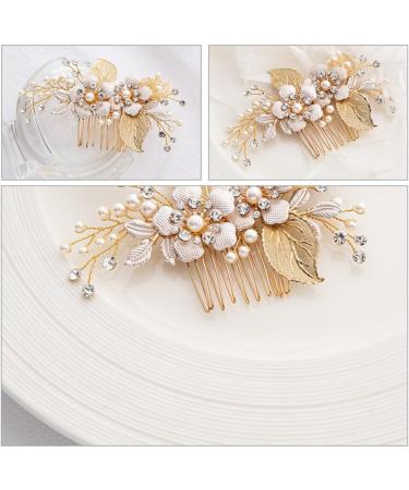 PATKAW Wedding Hair Comb Bride Hair Piece Flower Leaf Headpiece Bride Hair Accessory - Buy Online on GoSupps.com
