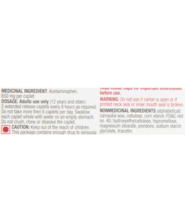 Tylenol Muscle Aches and Body Pain Acetaminophen 650 mg Joint Pain Muscle Ache Relief Fast and Long Lasting 16 Caplets - Buy Online on GoSupps.com