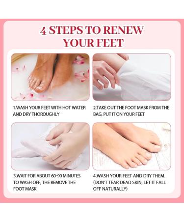 9-Piece Nourishing Foot Mask Niacinamide Foot Mask Callus Cream Foot Socks Moisturising Cream Dry and Cracked Foot Care Callus Removal (Peach + Cherry + Strawberry) - Buy Online on GoSupps.com