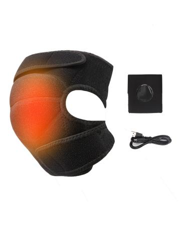 PURFUN Electric Heated Knee Brace Wrap USB Heating Kneepads Adults Adjustable Arthritis Knee Warmer Heat Therapy for Knee Injury, Rheumatism, Joint Pain Relief 1 PC
