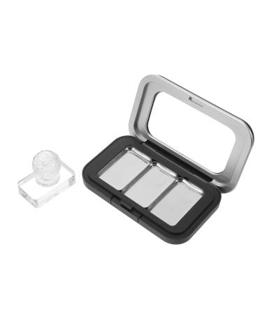 Palette de Maquillage DIY 3 Compartiments Noire Mate Palette Magn tique 3 Fards Rechargeables et Syst me de Compression Bo te de Rangement Compacte pour Fards Paupi res