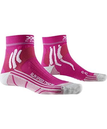 X-Socks Women's Run Speed Two Socks 39-40 Flamingo Pink/Pearl Grey