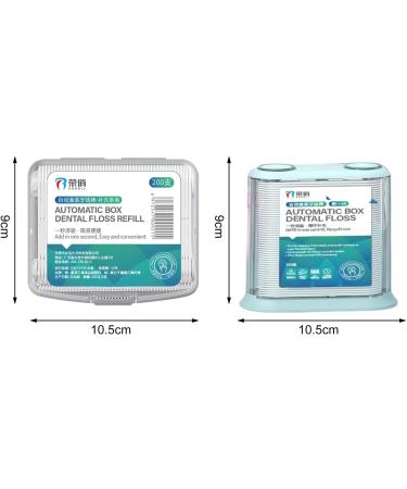 Automatic Dental Floss Dispenser Set - Hygienic Travel Bowed Head & Curved Hook Tail Non-Slip Handle for Deep Cleaning - Buy Online on GoSupps.com