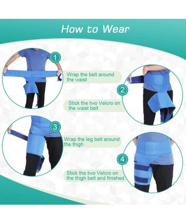 Hip Support Adjustable Neoprene Groin Compression Wrap Hip Brace Groin Strain Support with Non Slip Lining and Elastic Strap Thigh Hamstring Recovery for Quadricep Pulled Muscles Flexor Strain - Buy Online on GoSupps.com