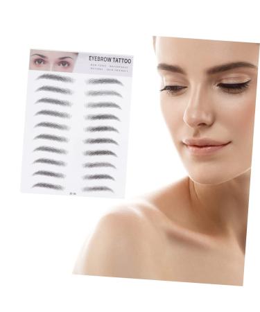 Housoutil 2pcs 3d Eyebrow Stickers Natural Eyebrow Stickers Imitation Eyebrow Tool Eyebrow Trimming 6d