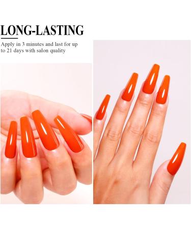 Imtiti Orange Gel Nail Polish 15ML Bright Orange Gel Polish Autumn Winter Gel Nail Polish Soak Off LED UV Nail Gel Polish DIY Nail Art Starter Manicure Salon Gel Nail Kit - Buy Online on GoSupps.com