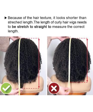 Eyelissom Afro Kinky Curly Wig 14 Brazilian Virgin Human Hair 200% Density Full Machine Made Scalp Base Wig for Black Women - Buy Online on GoSupps.com