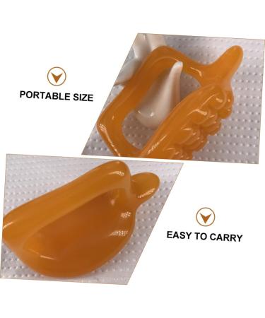 Beavorty 3 STK Turtle Bush Massage Tools - Natural Resin Guasha for Face Lifting & Beauty | Trigger Point Massage | Orange 11x6.5cm - Shop Now! - Buy Online on GoSupps.com