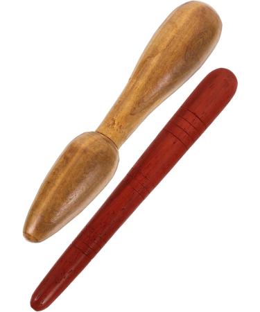 6-Piece Wooden Massage Stick Set - Muscle Scooter Hand Massager Reflex Zone Tools & Acupuncture Rods for Relaxation - Buy Online on GoSupps.com