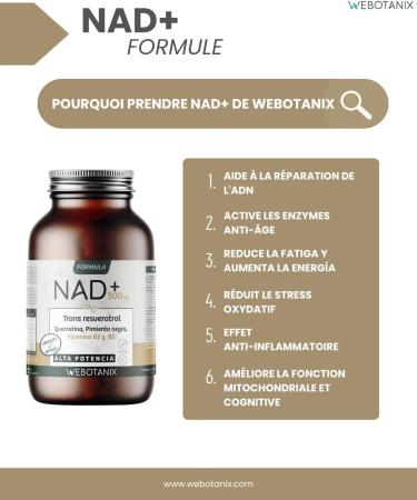 Formule NAD+ avec Trans-Resv ratrol et Querc tine | 60 G lules | Avec Vitamines B2 et B5 + Pip rine | nergie Cellulaire R paration et Long vit | Sans Gluten | V gan - Buy Online on GoSupps.com