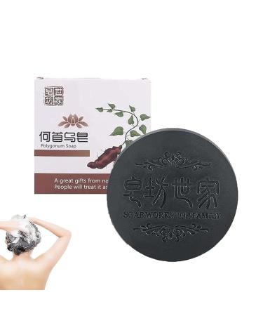 BAInuai Polygonum Multiflorum Shampoo Soap black and thick hair polygonum soap bar natural polygonum hair soap promotes hair growth and prevents hair loss 1 piece 1 piece