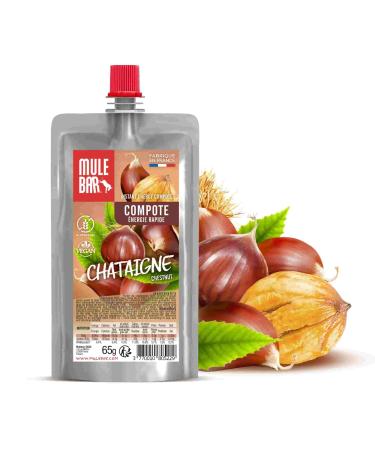 Mulebar - Compote Energetique Sport - chestnut - 65g - Vegan - Gluten free - Resealable - Made in France