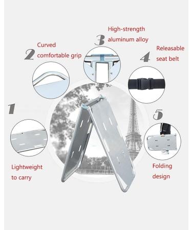 Portable Emergency Rescue Stretcher Foldable Aluminum Alloy Life Spine Board Patient Transport Immobilization Stretcher for Hospital - Buy Online on GoSupps.com