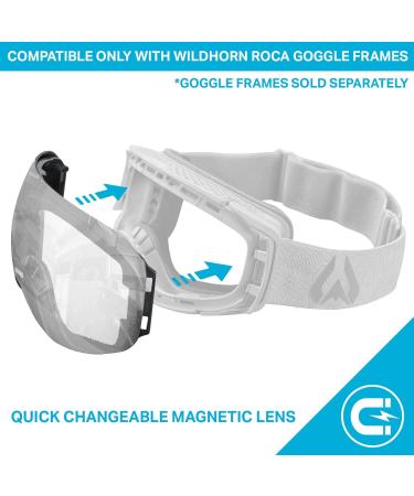 WildHorn Outfitters Roca Ski Goggles Junior Clear Replacement Lens - Frameless Design - Buy Online on GoSupps.com