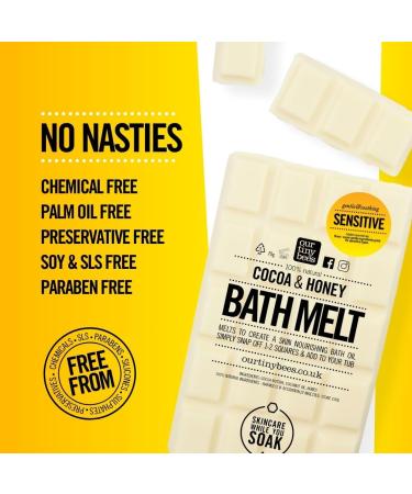 Bath Melt - Unscented Sensitive Skin Bath Oil (24 Uses) - 100% Natural Formula for Eczema, Babies - Our Tiny Bees Skincare - Buy Online on GoSupps.com