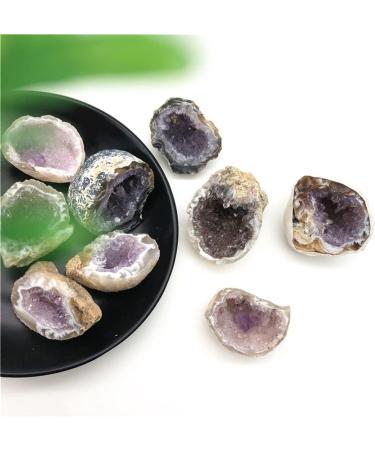 1 Pack Natural Crystal Colored Agate Geode Cut Crystal Cluster Stones Suitable for Home HOMEZHOU - Buy Online on GoSupps.com