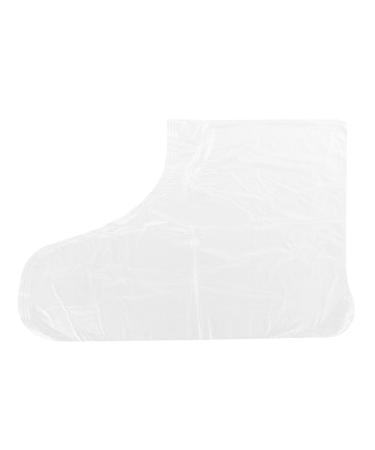 Milists 100 pieces of disposable boots made of transparent plastic foot covers for paraffin wax therapy Protection foils Paraffin bath inlays for the treatment of hot spa wax with