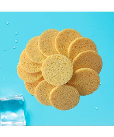 Heallily 50pcs Facial Cleansing Sponges | Natural Pulp Round Medium Size for Women & Girls - Eco-Friendly Beauty Tools - Buy Online on GoSupps.com