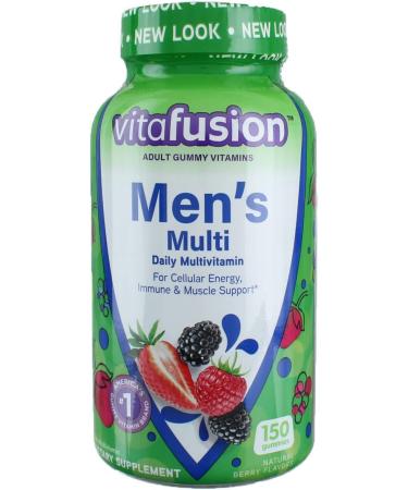 VitaFusion Men's Complete Multivitamin Gummies - Natural Berry Flavor, 150 Count - Buy Online on GoSupps.com