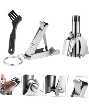 1 Set Nose Hair Scissors & Clipper - Men's Grooming Trimmer for Ear & Nose Hair Removal - Buy Online on GoSupps.com