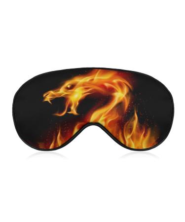 Sleep Mask Abstract Fire Dragon Light Blocking Eye Mask for Sleeping with Adjustable Strap Soft Eye Sleep Shade Cover for Men Women